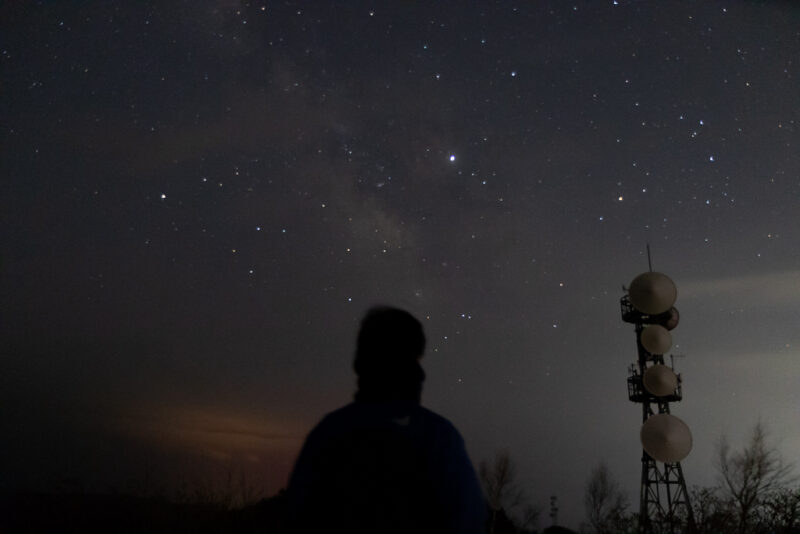 星空と自撮り