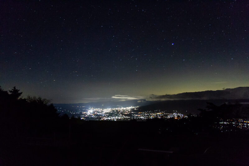 陣馬形山の夜景