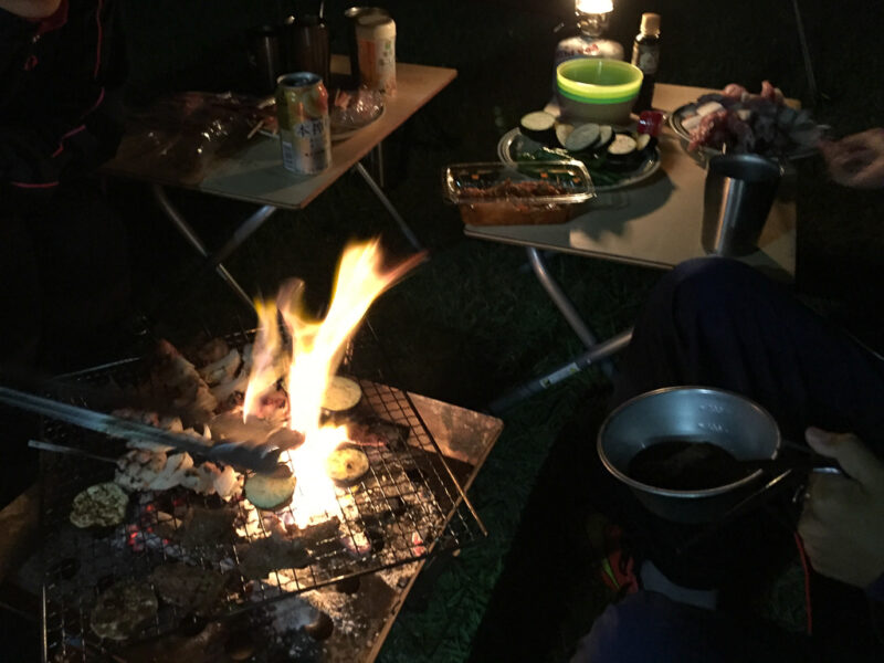 宮田港原キャンプ夕食