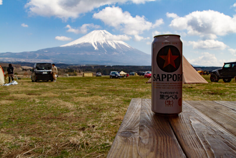 黒ラベルと富士山